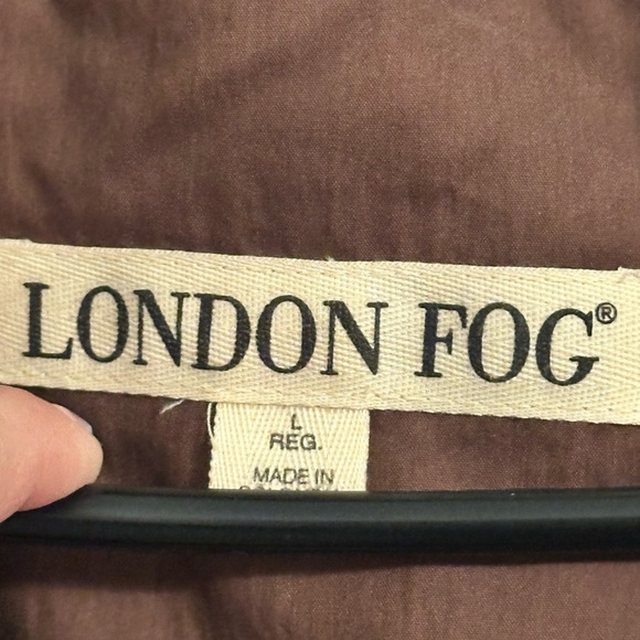 Men’s London Fog Brown Jacket with Tan Collar As is - Picture 9 of 10